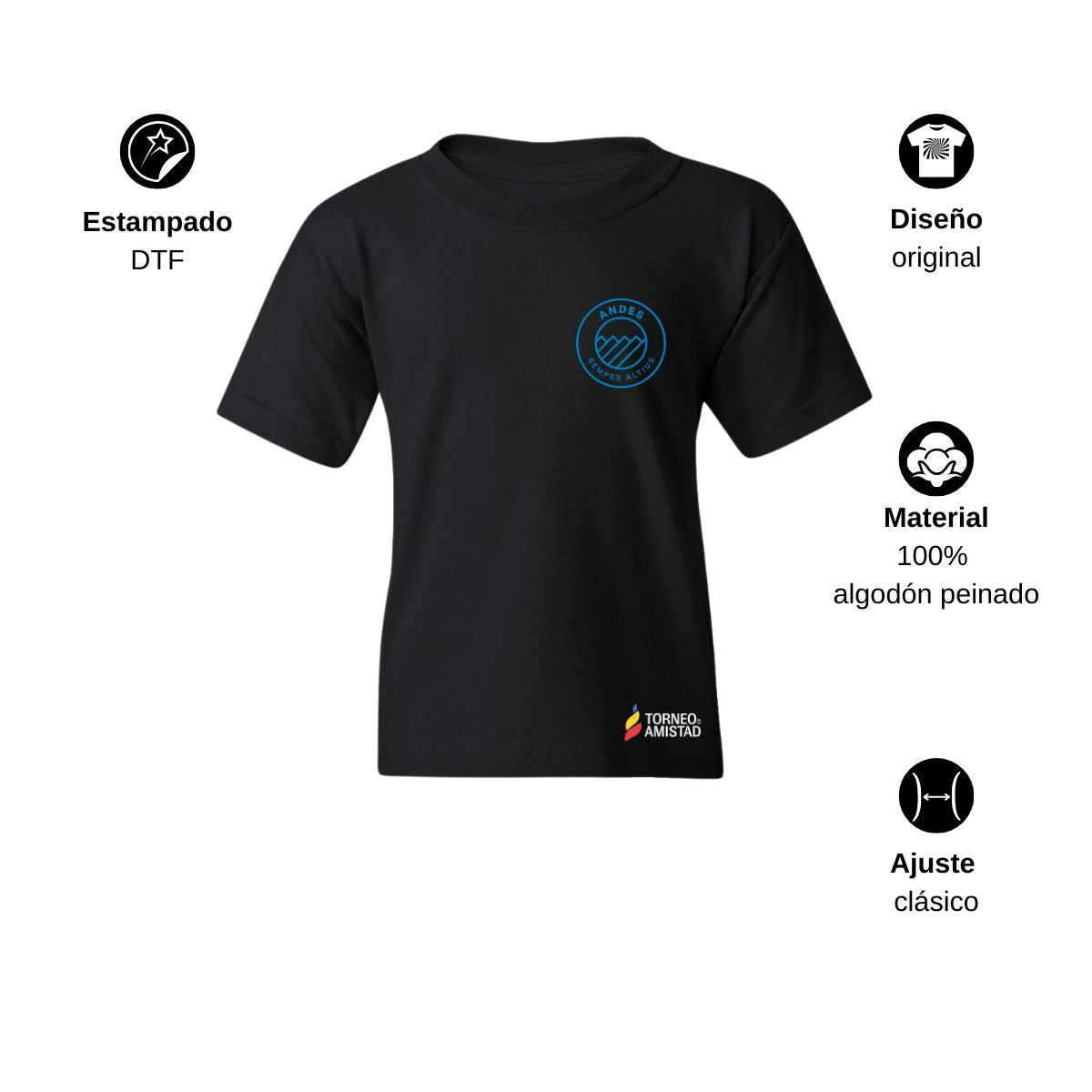 Playera Infantil Algodón Torneo de la Amistad D2E Andes