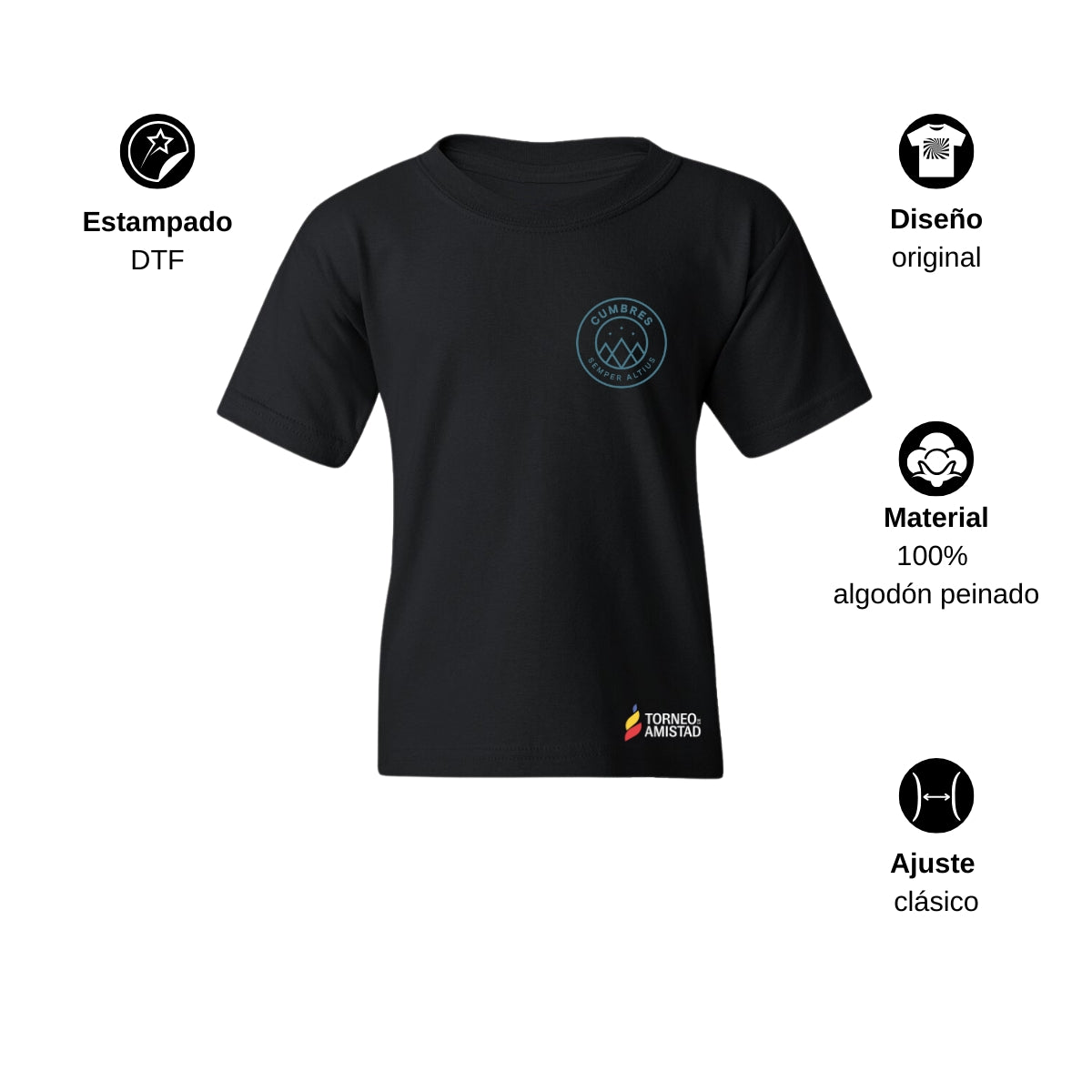 Playera Infantil Algodón Torneo de la Amistad D2E Cumbres