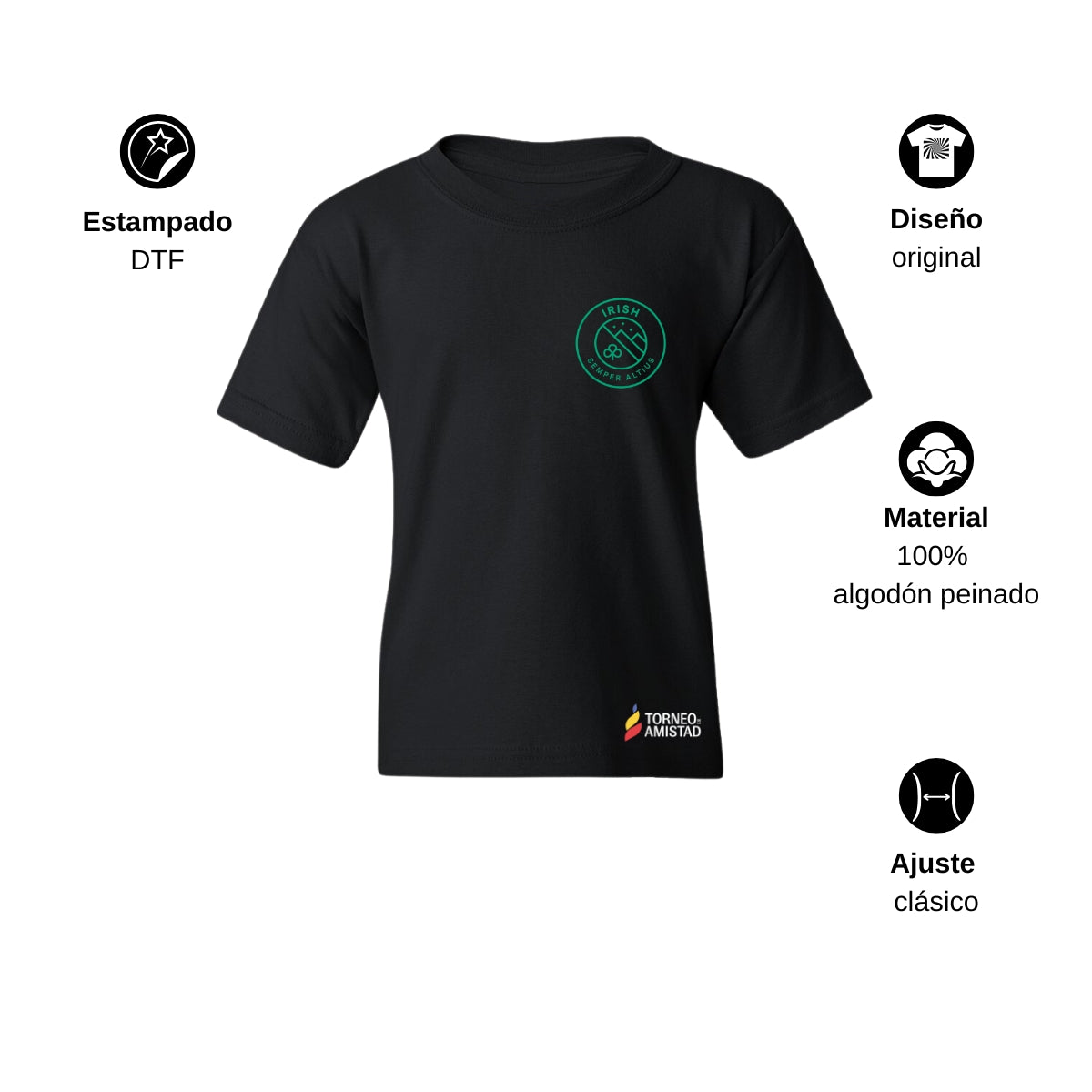 Playera Infantil Algodón Torneo de la Amistad D2E Irish