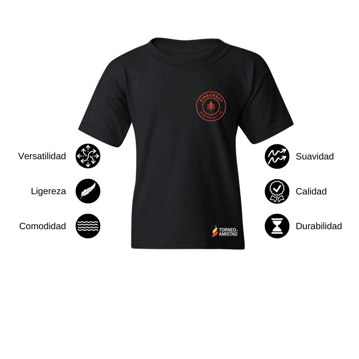 Playera Infantil Algodón Torneo de la Amistad D2E Pinecrest