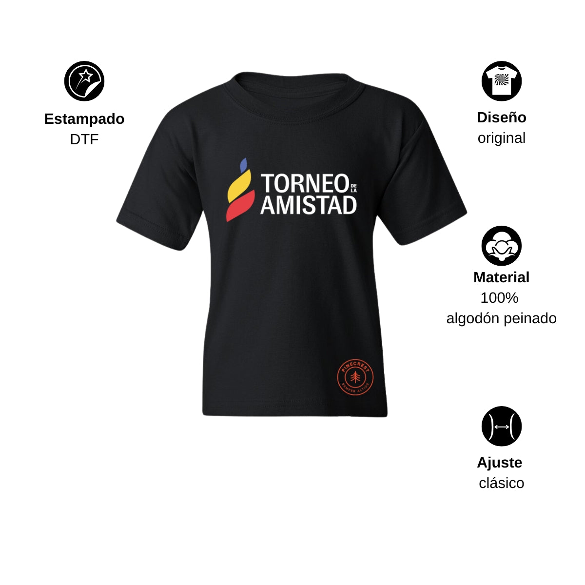Playera Infantil Algodón Torneo de la Amistad D3T Pinecrest