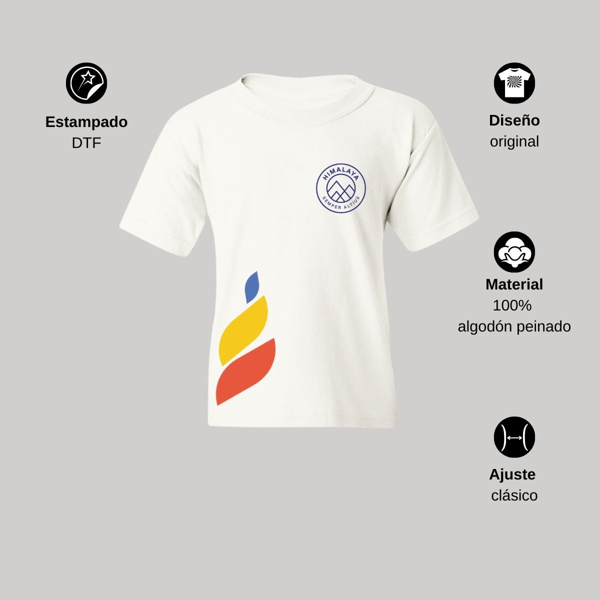 Playera Infantil Algodón Torneo de la Amistad D1E Himalaya