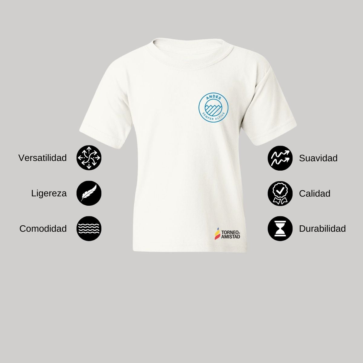 Playera Infantil Algodón Torneo de la Amistad D2E Andes
