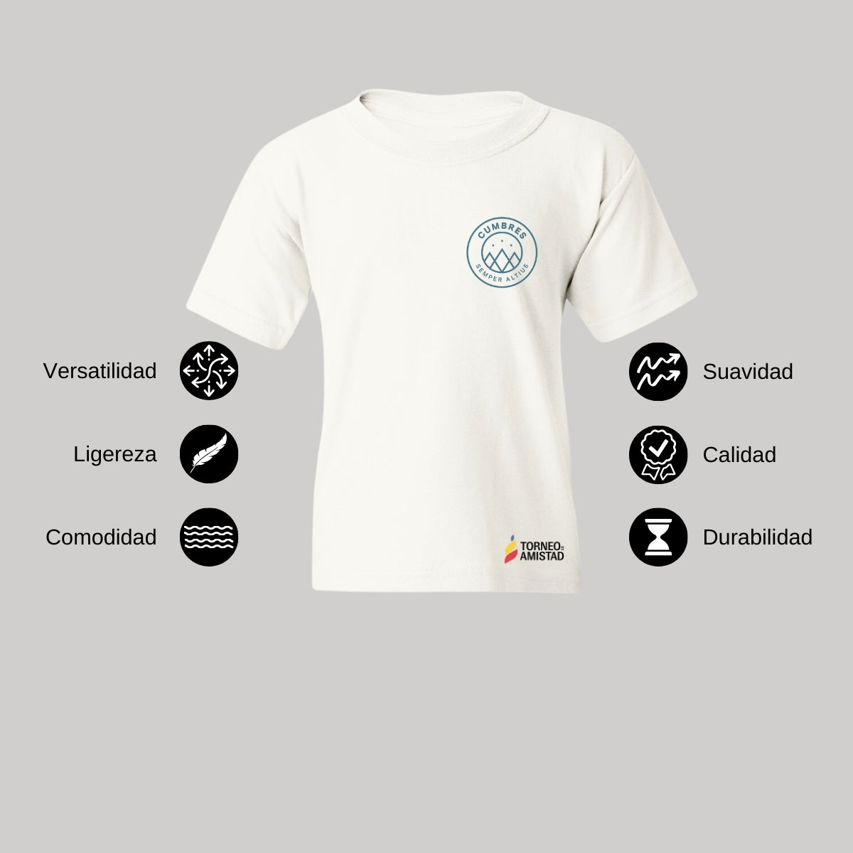 Playera Infantil Algodón Torneo de la Amistad D2E Cumbres