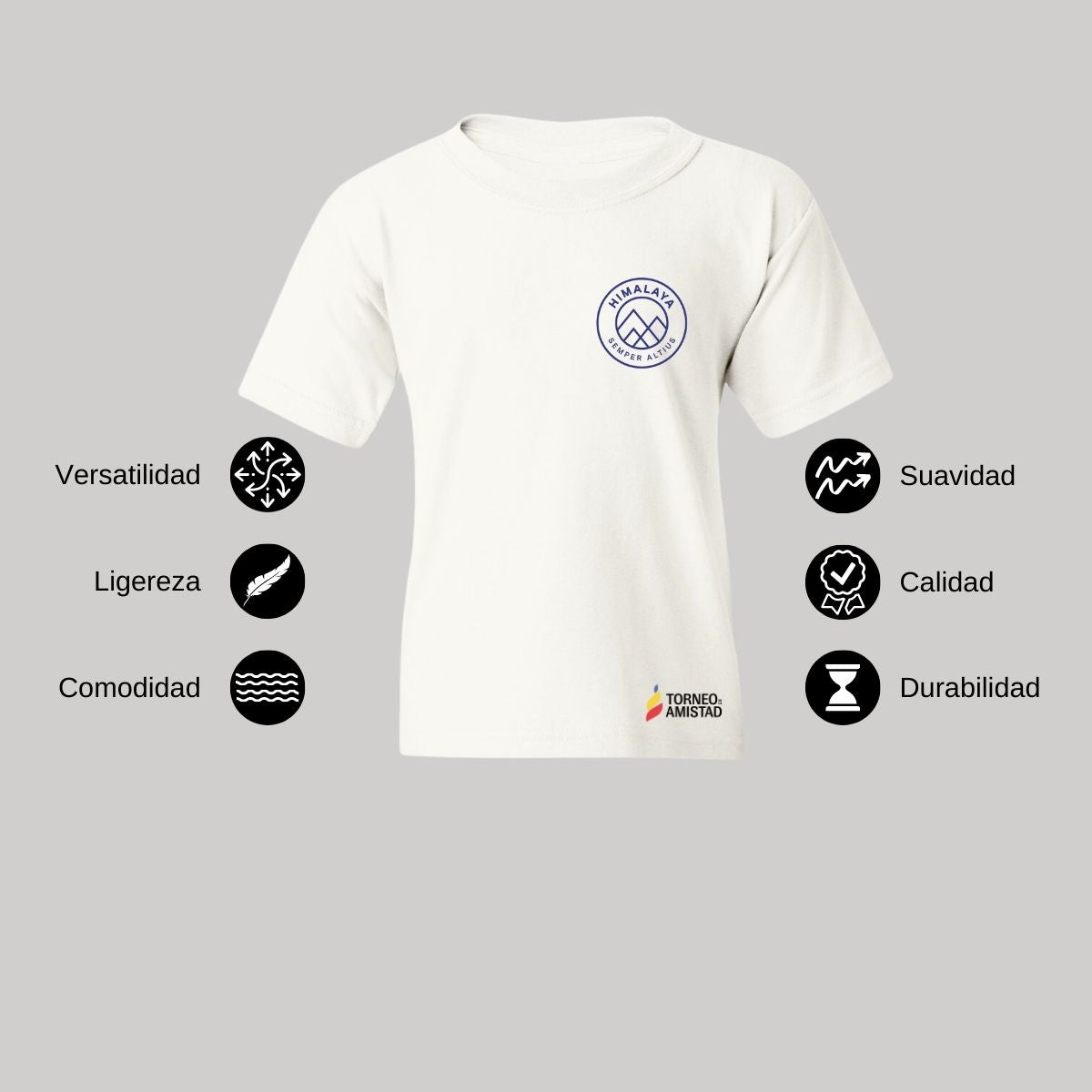 Playera Infantil Algodón Torneo de la Amistad D2E Himalaya