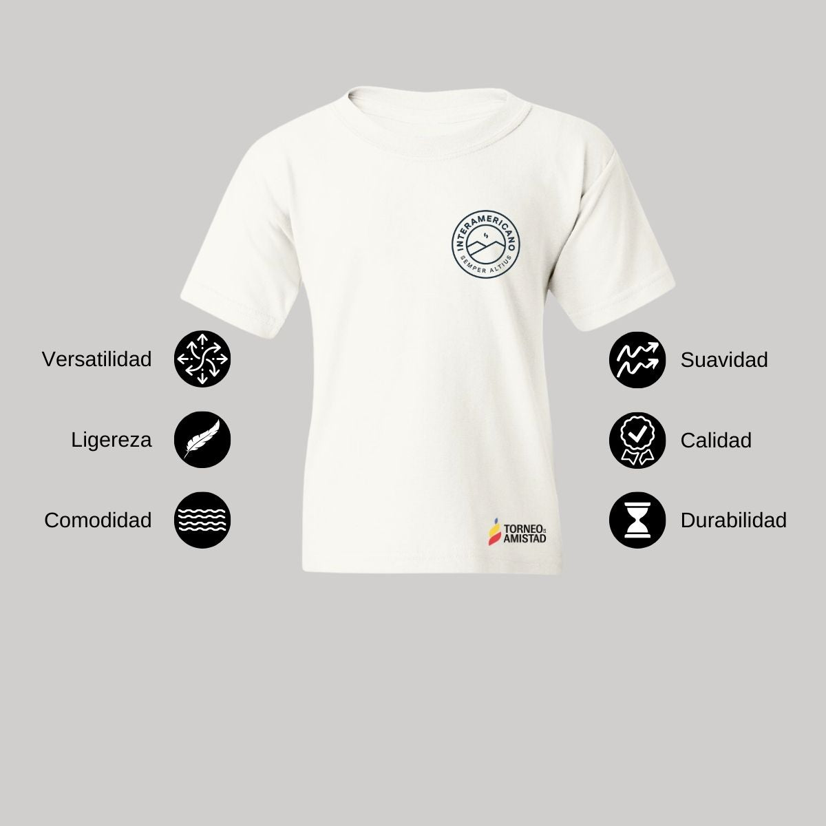 Playera Infantil Algodón Torneo de la Amistad D2E Interamericano
