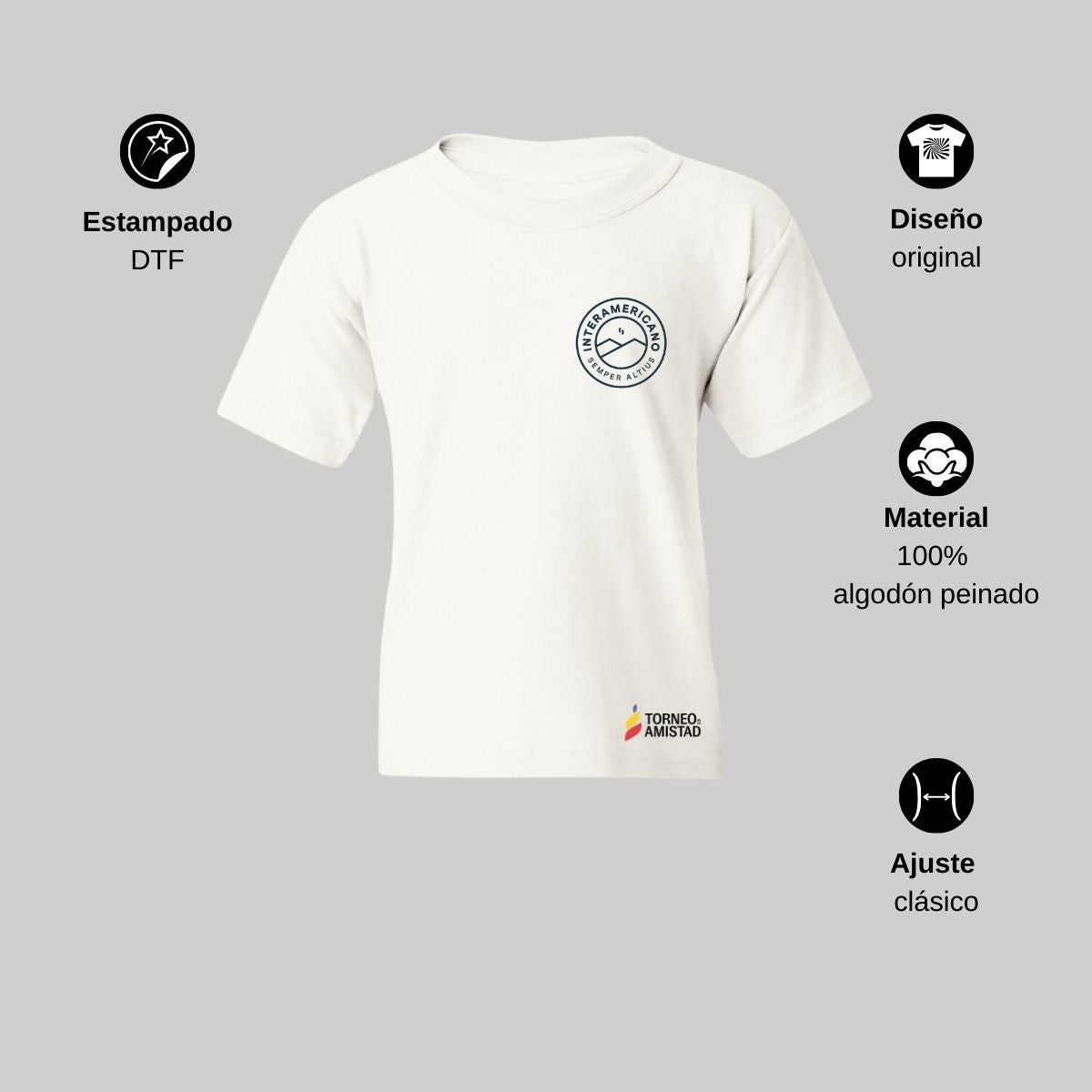 Playera Infantil Algodón Torneo de la Amistad D2E Interamericano