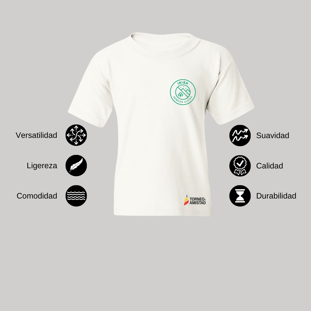 Playera Infantil Algodón Torneo de la Amistad D2E Irish