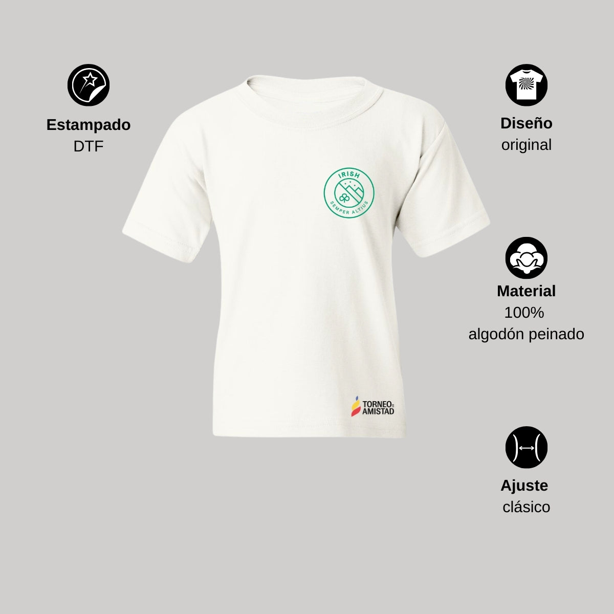 Playera Infantil Algodón Torneo de la Amistad D2E Irish