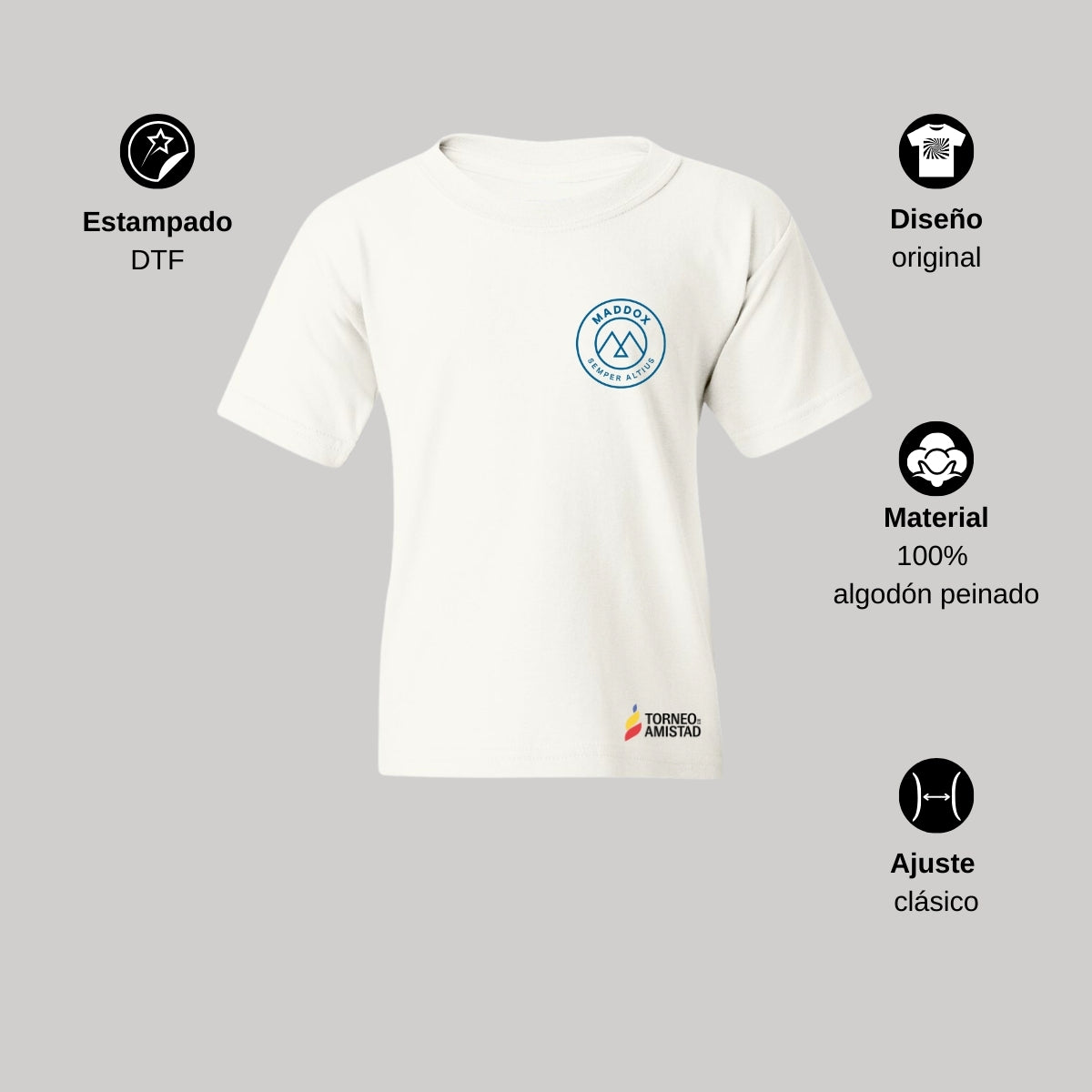 Playera Infantil Algodón Torneo de la Amistad D2E Maddox