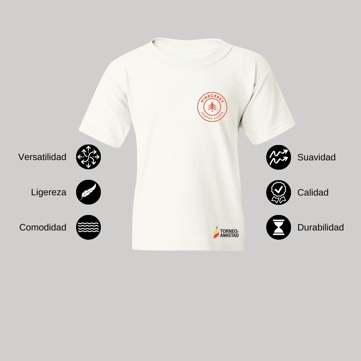 Playera Infantil Algodón Torneo de la Amistad D2E Pinecrest