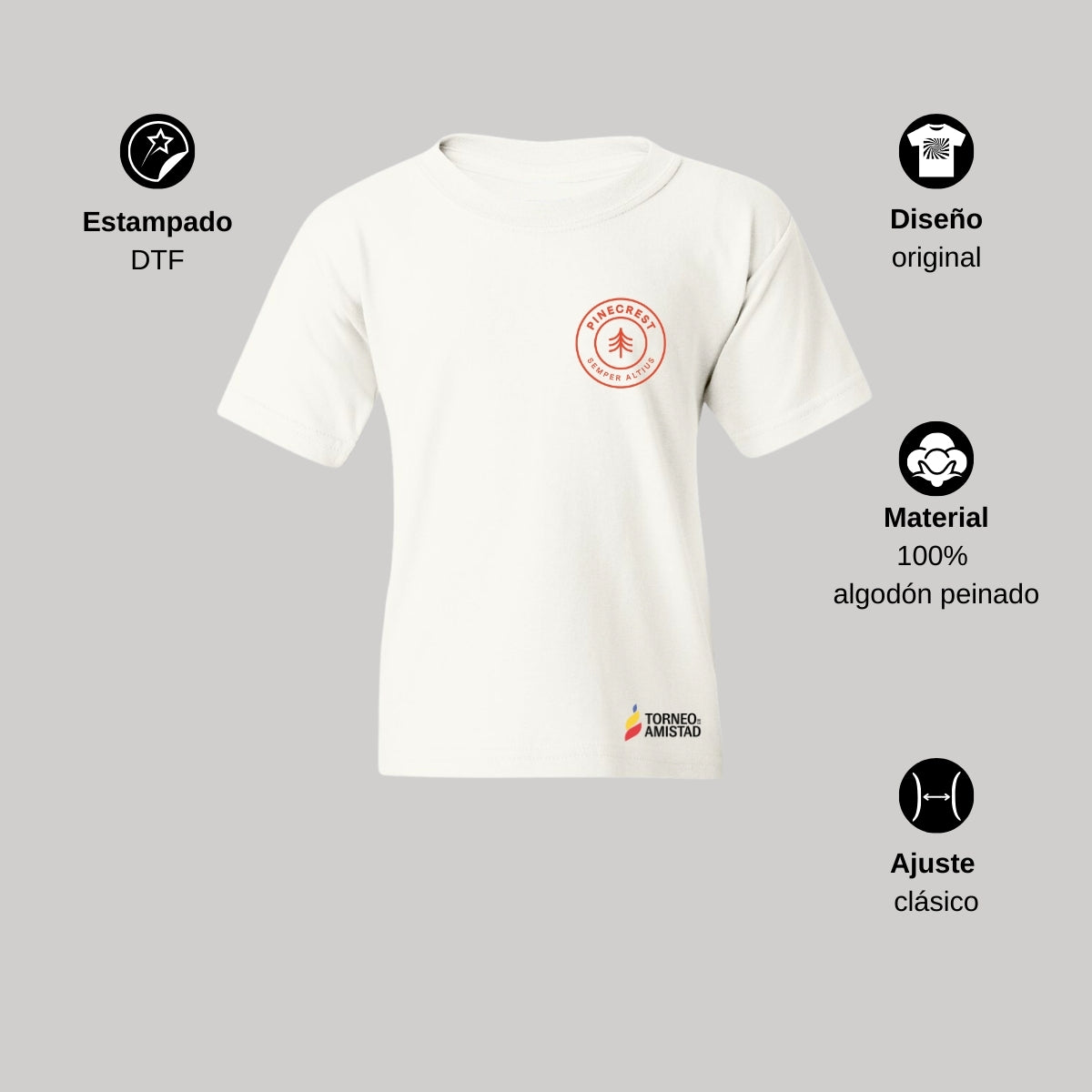 Playera Infantil Algodón Torneo de la Amistad D2E Pinecrest