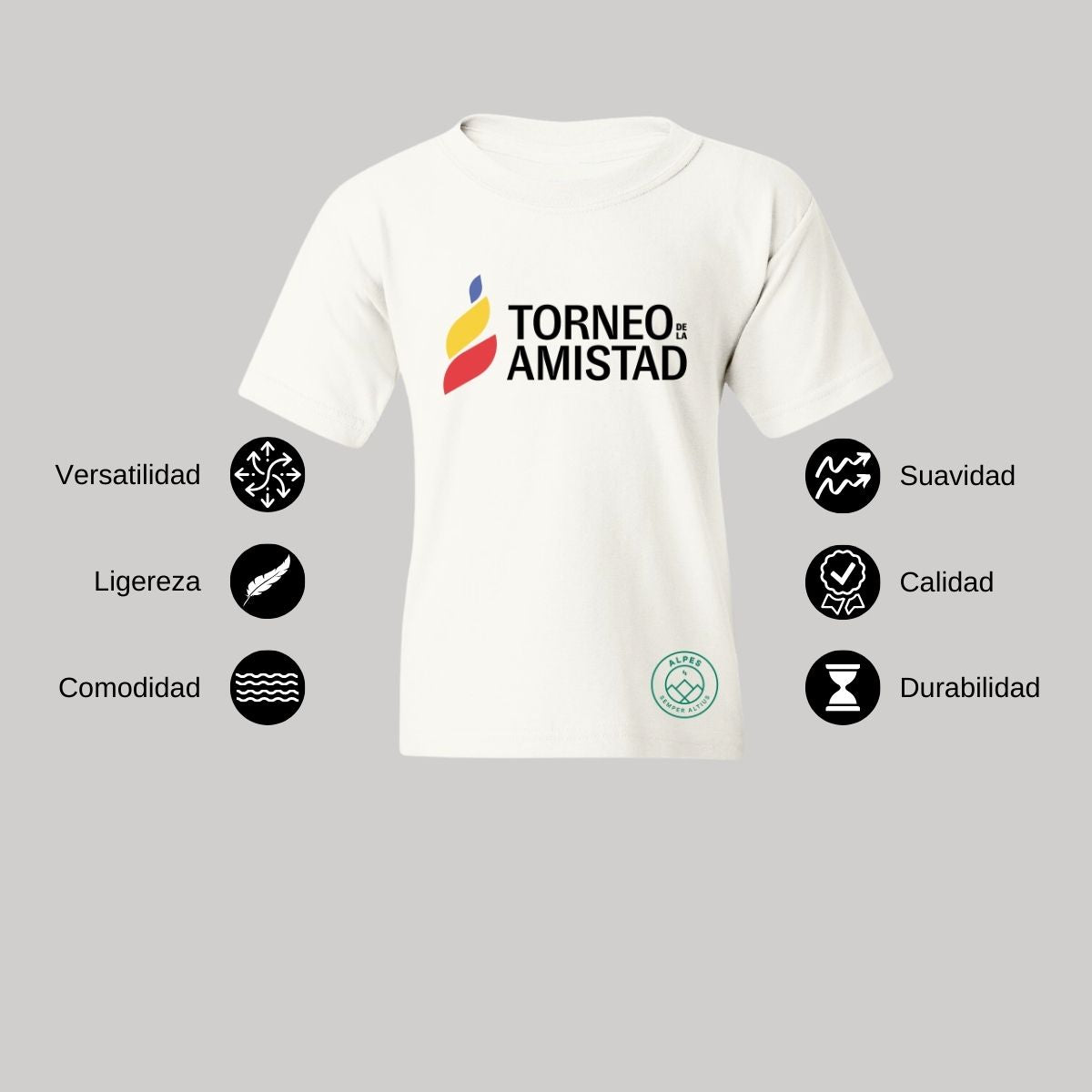 Playera Infantil Algodón Torneo de la Amistad D3T Alpes