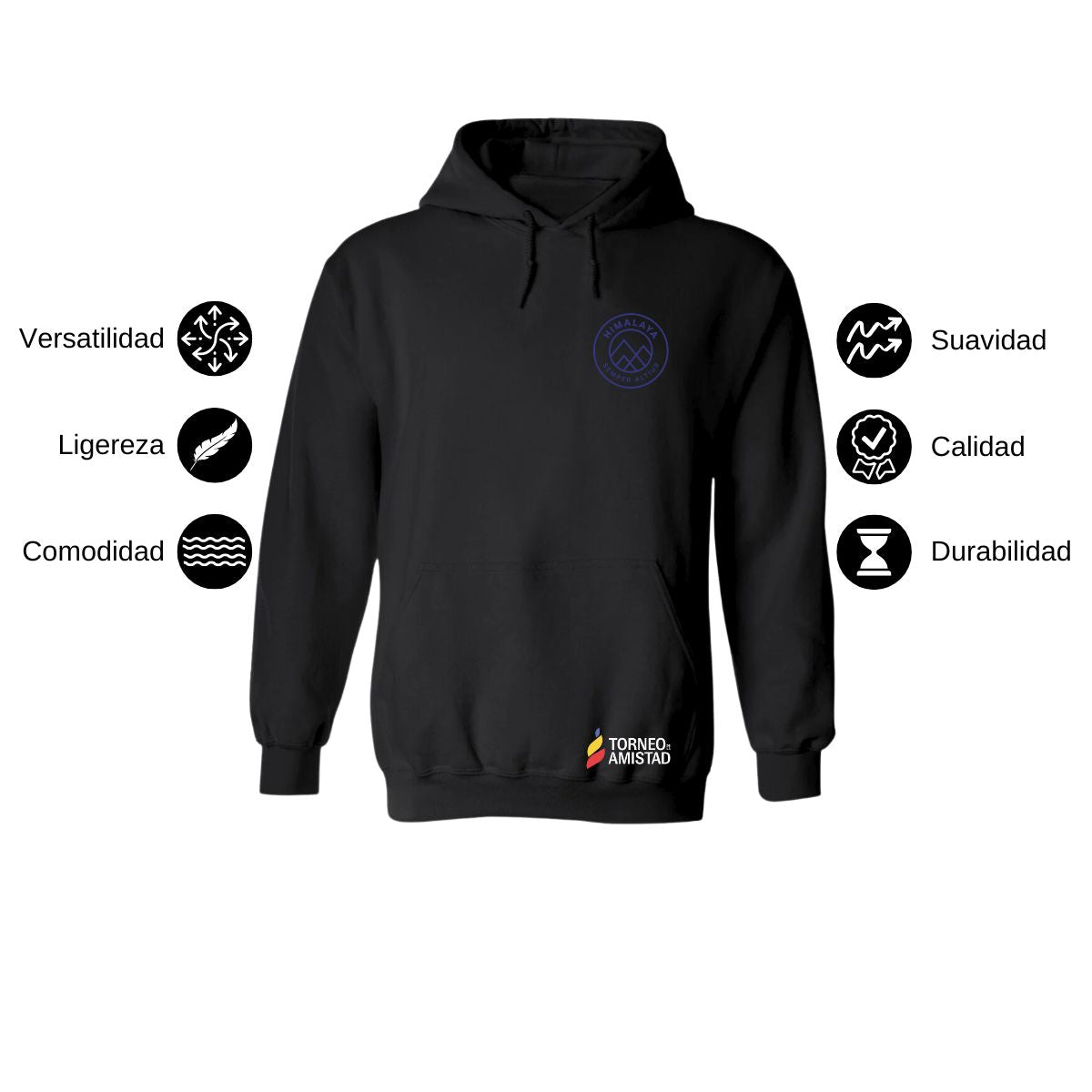 Sudadera Hoodie Unisex Algodón Poliéster Torneo de la Amistad D2E Himalaya