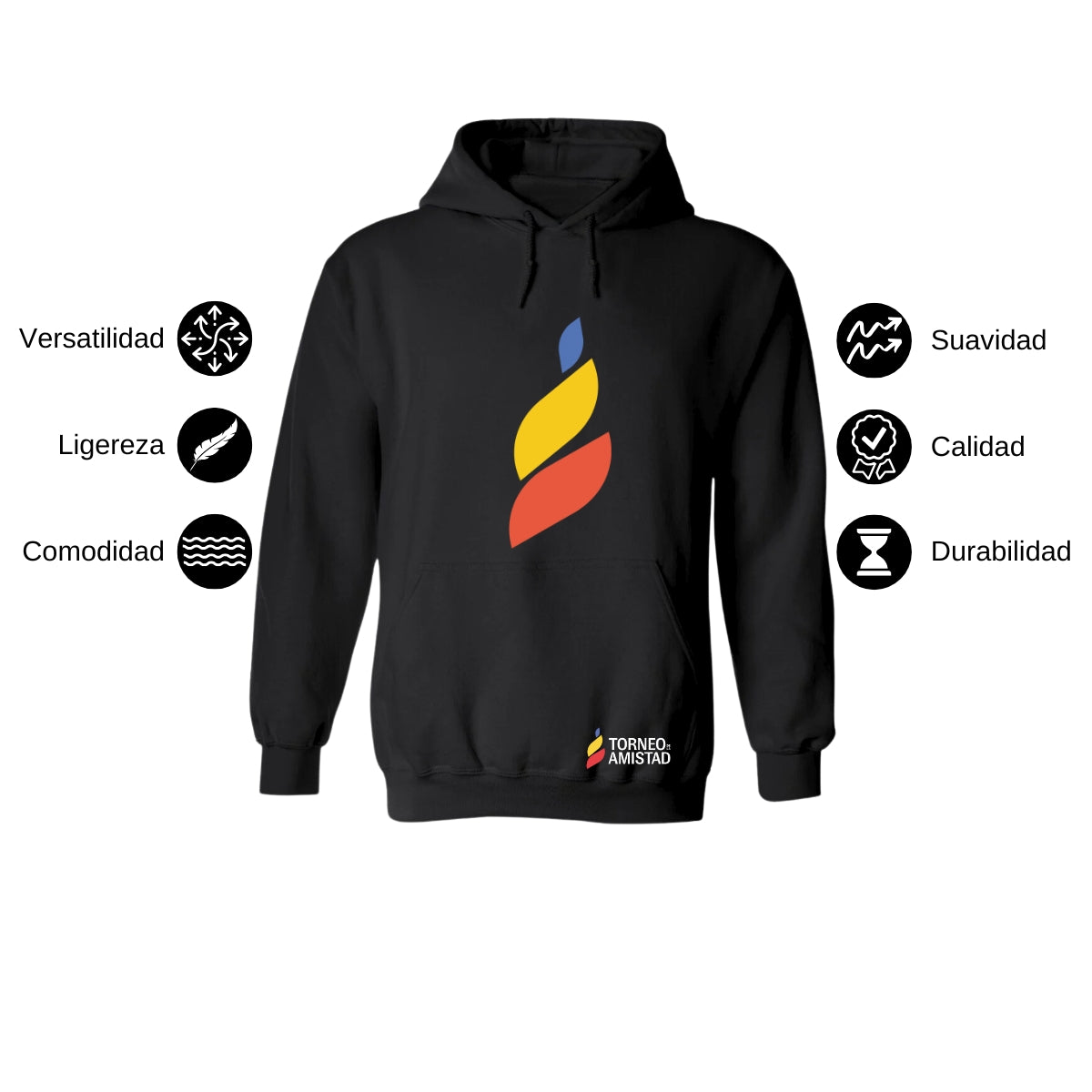 Sudadera Hoodie Unisex Algodón Poliéster Torneo de la Amistad D4