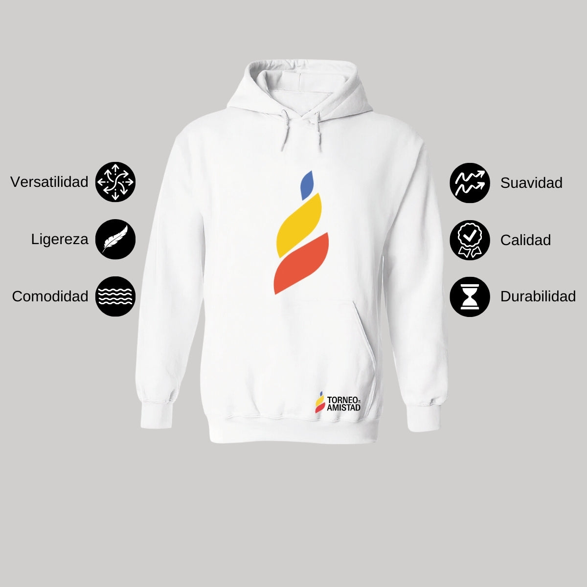 Sudadera Hoodie Unisex Algodón Poliéster Torneo de la Amistad D4
