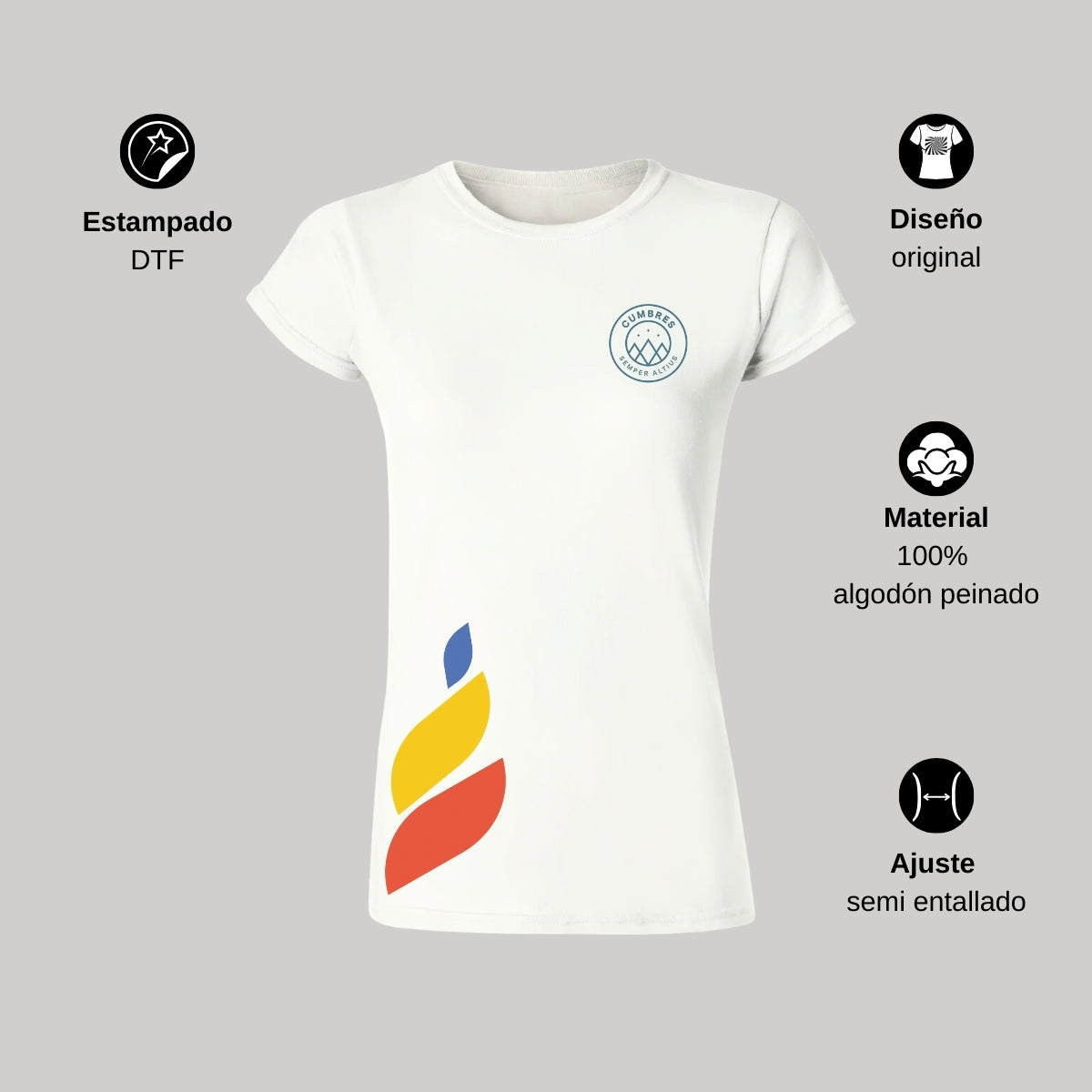 Playera Mujer Algodón Torneo de la Amistad D1E Cumbres