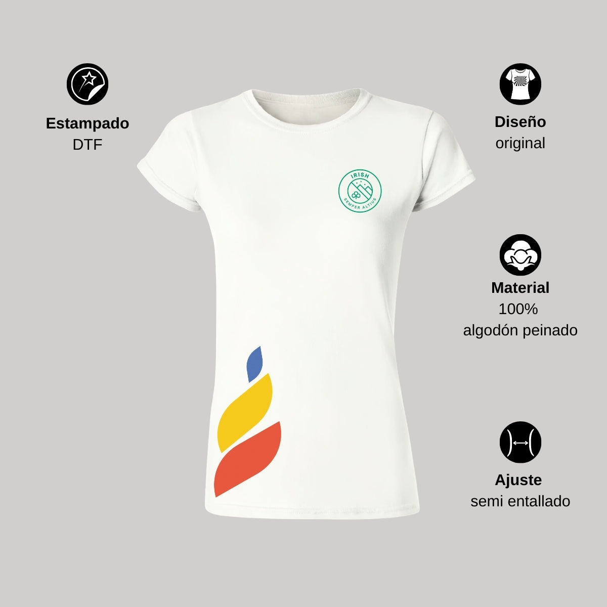 Playera Mujer Algodón Torneo de la Amistad D1E Irish