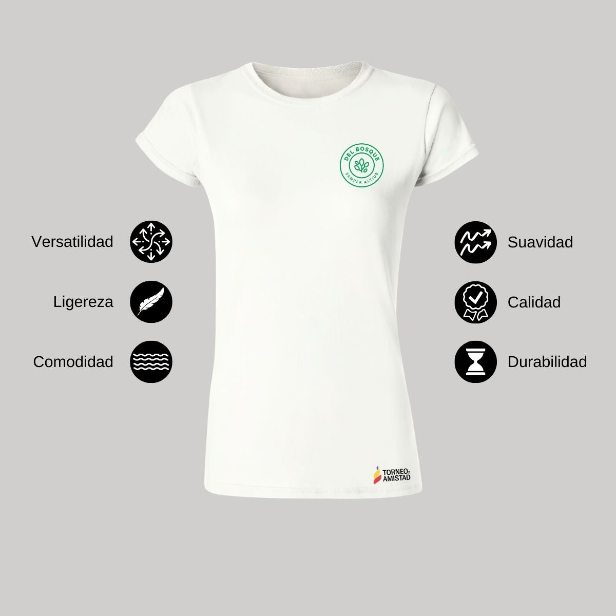 Playera Mujer Algodón Torneo de la Amistad D2E Del Bosque