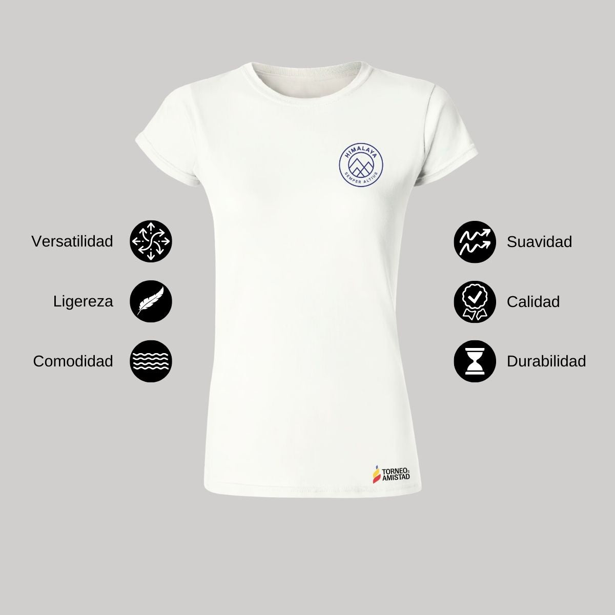 Playera Mujer Algodón Torneo de la Amistad D2E Himalaya
