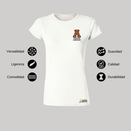 Playera Mujer Algodón Torneo de la Amistad D2E Prepa Anahuac