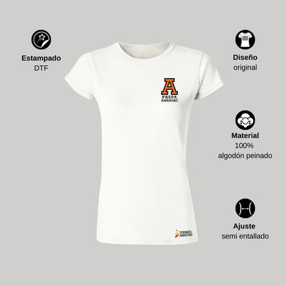Playera Mujer Algodón Torneo de la Amistad D2E Prepa Anahuac
