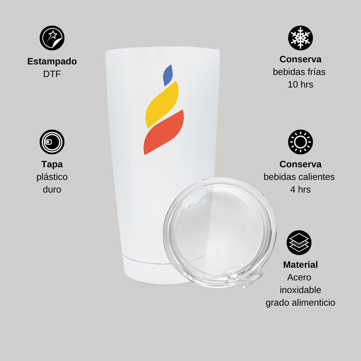 Termo 20 Oz Acero Inoxidable Torneo de la Amistad D4