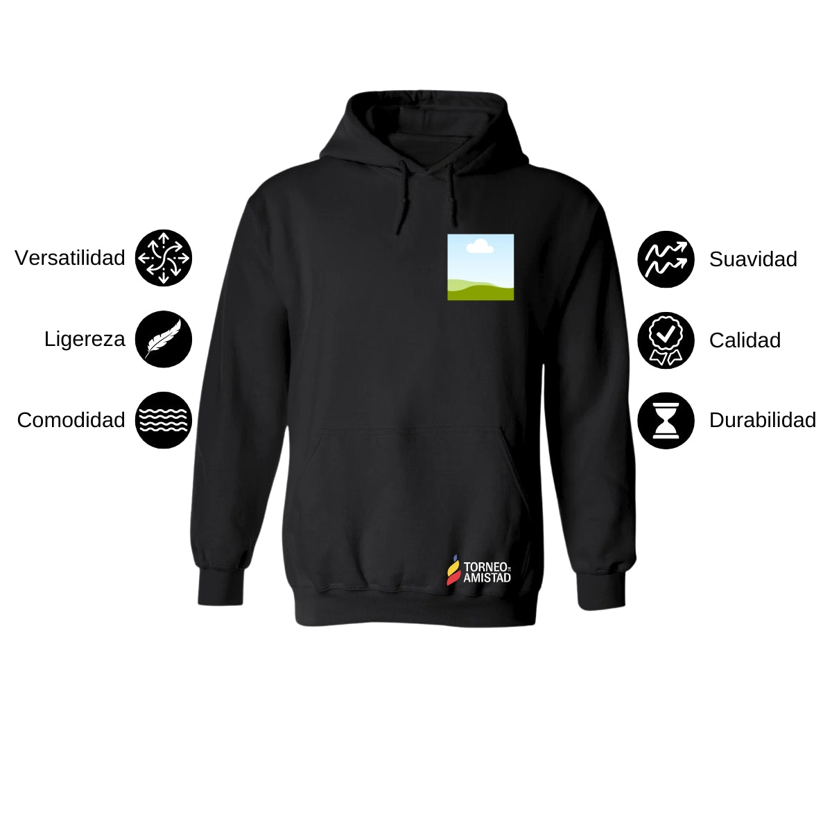 Sudadera Hoodie Unisex Poliéster Torneo de la Amistad D2E Oxford