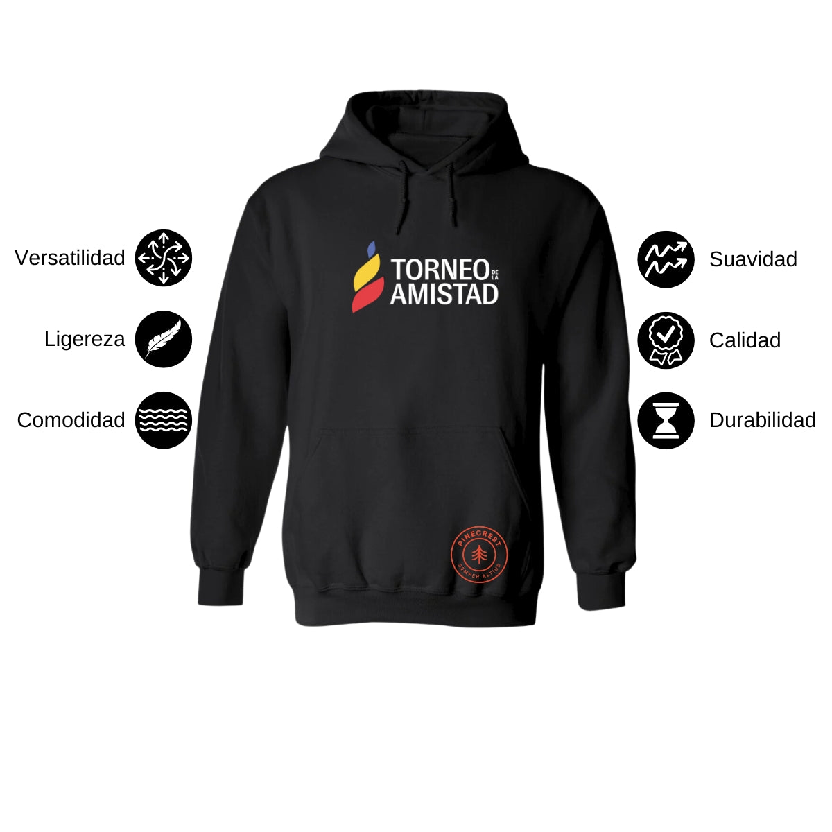 Sudadera Hoodie Unisex Poliéster Torneo de la Amistad D3T Pinecrest
