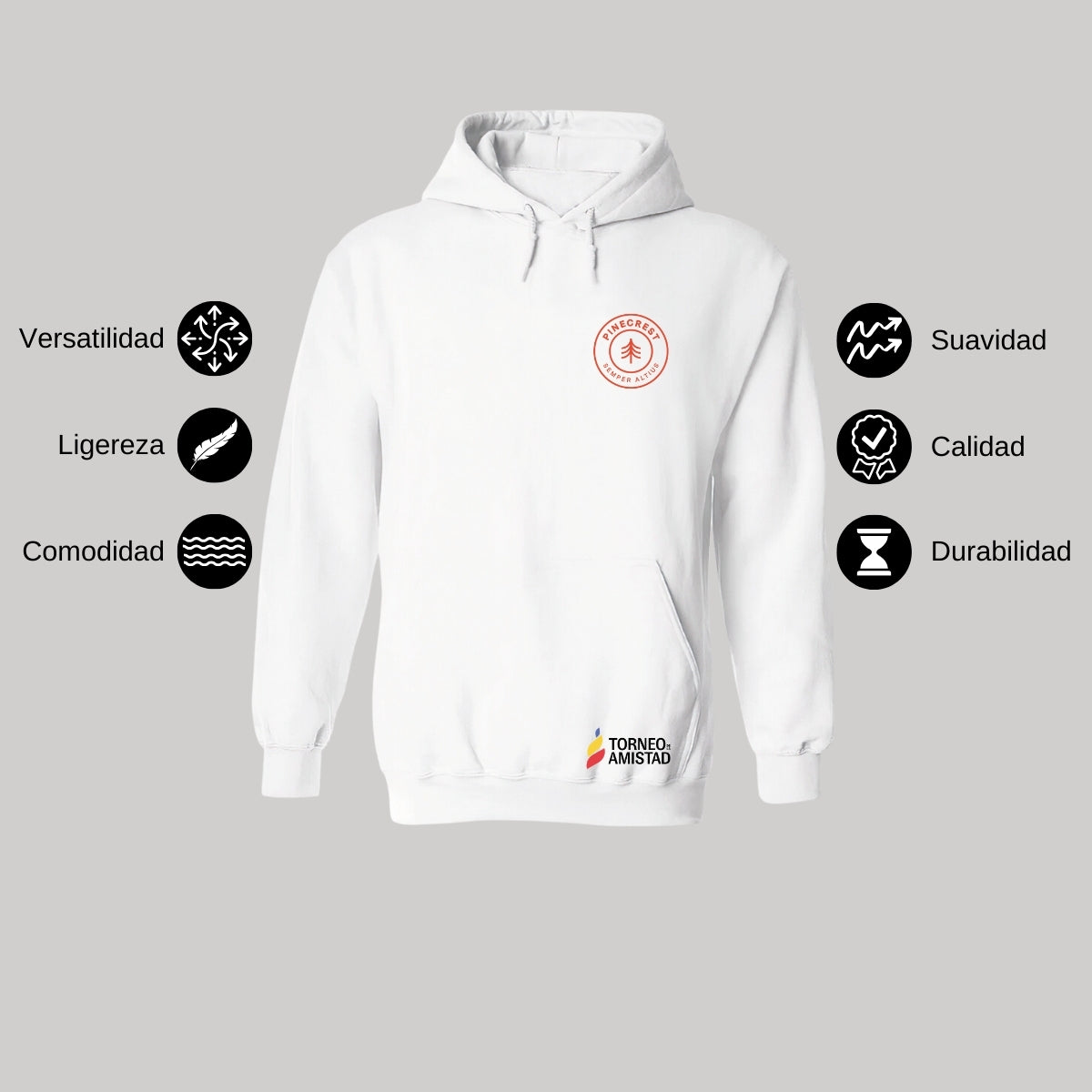 Sudadera Hoodie Unisex Poliéster Torneo de la Amistad D2E Pinecrest
