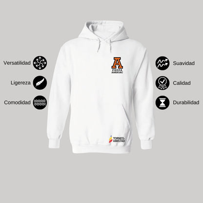 Sudadera Hoodie Unisex Poliéster Torneo de la Amistad D2E Prepa Anahuac