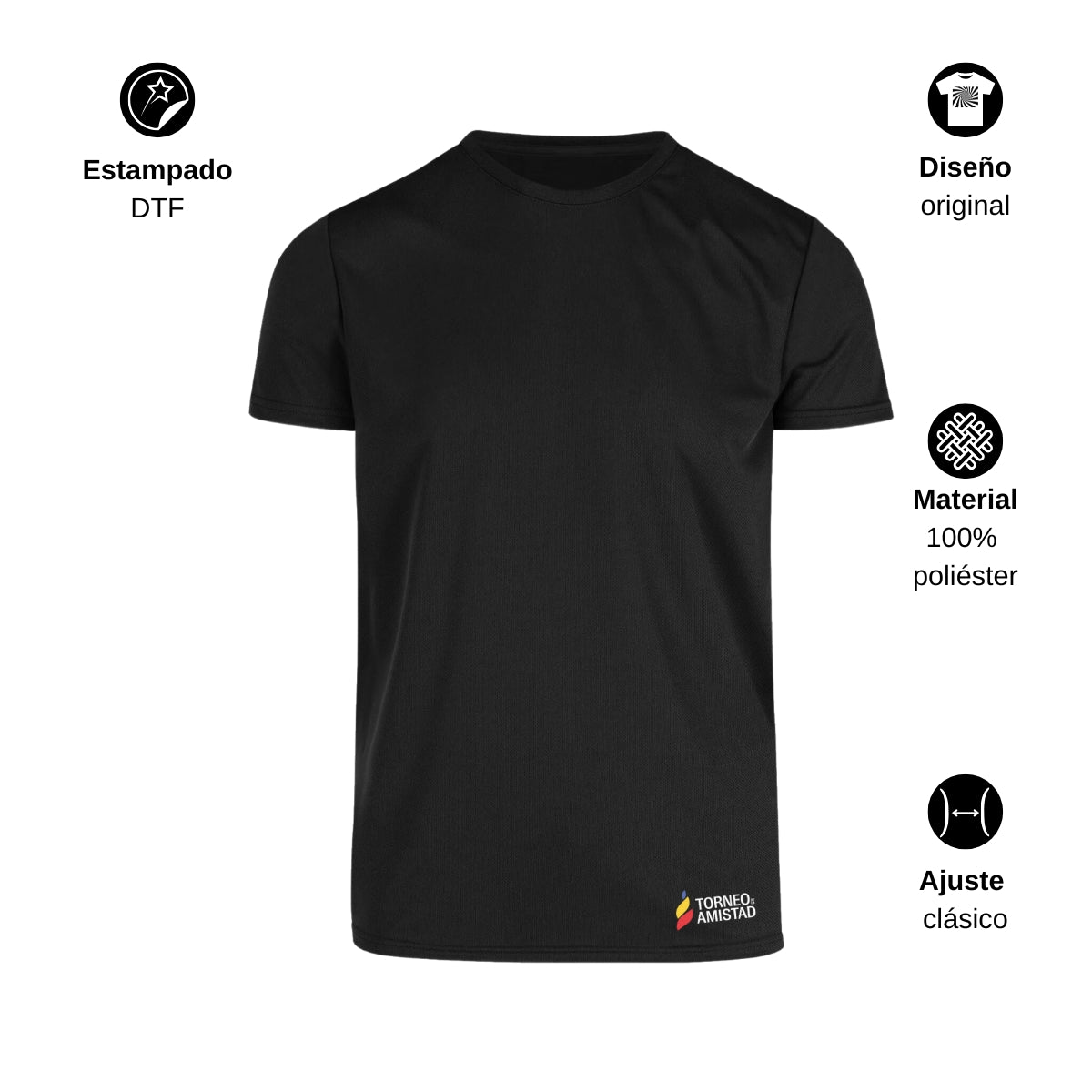 Playera Dry Fit Unisex Poliéster Torneo de la Amistad D2