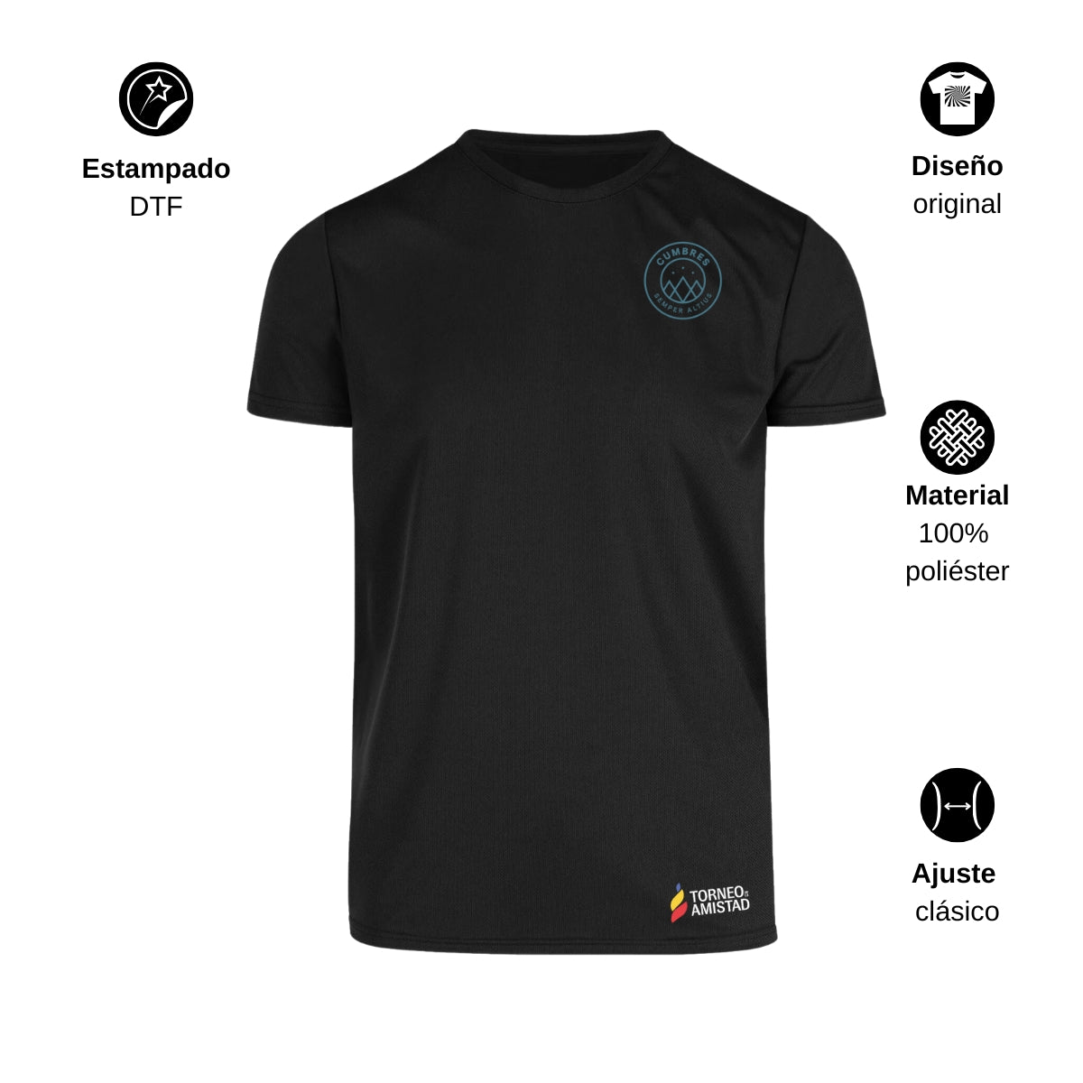 Playera Dry Fit Unisex Poliéster Torneo de la Amistad D2E Cumbres
