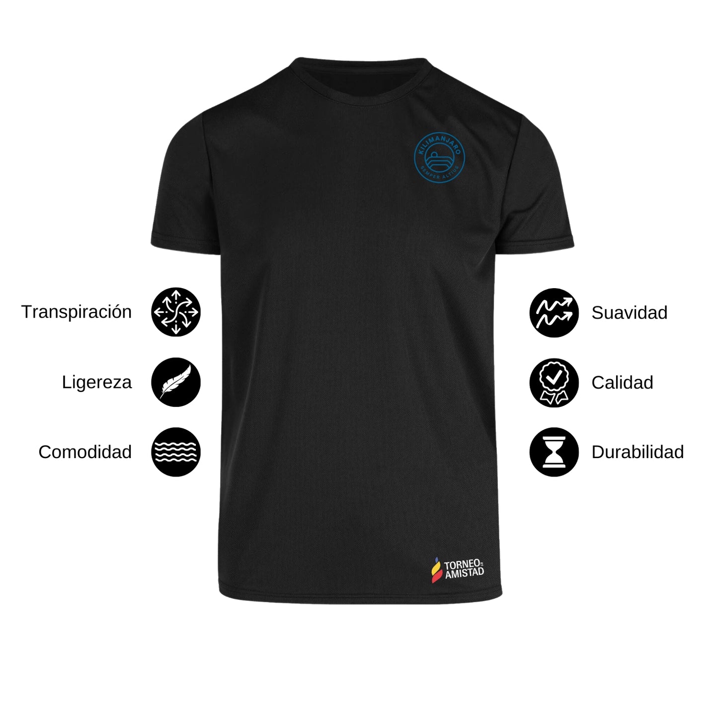 Playera Dry Fit Unisex Poliéster Torneo de la Amistad D2E Kilimanjaro