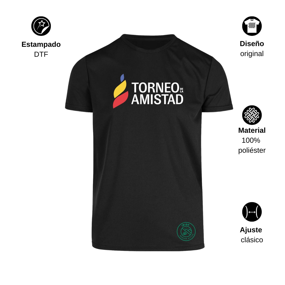 Playera Dry Fit Unisex Poliéster Torneo de la Amistad D3T Irish
