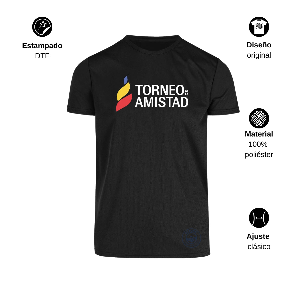 Playera Dry Fit Unisex Poliéster Torneo de la Amistad D3T Oxford