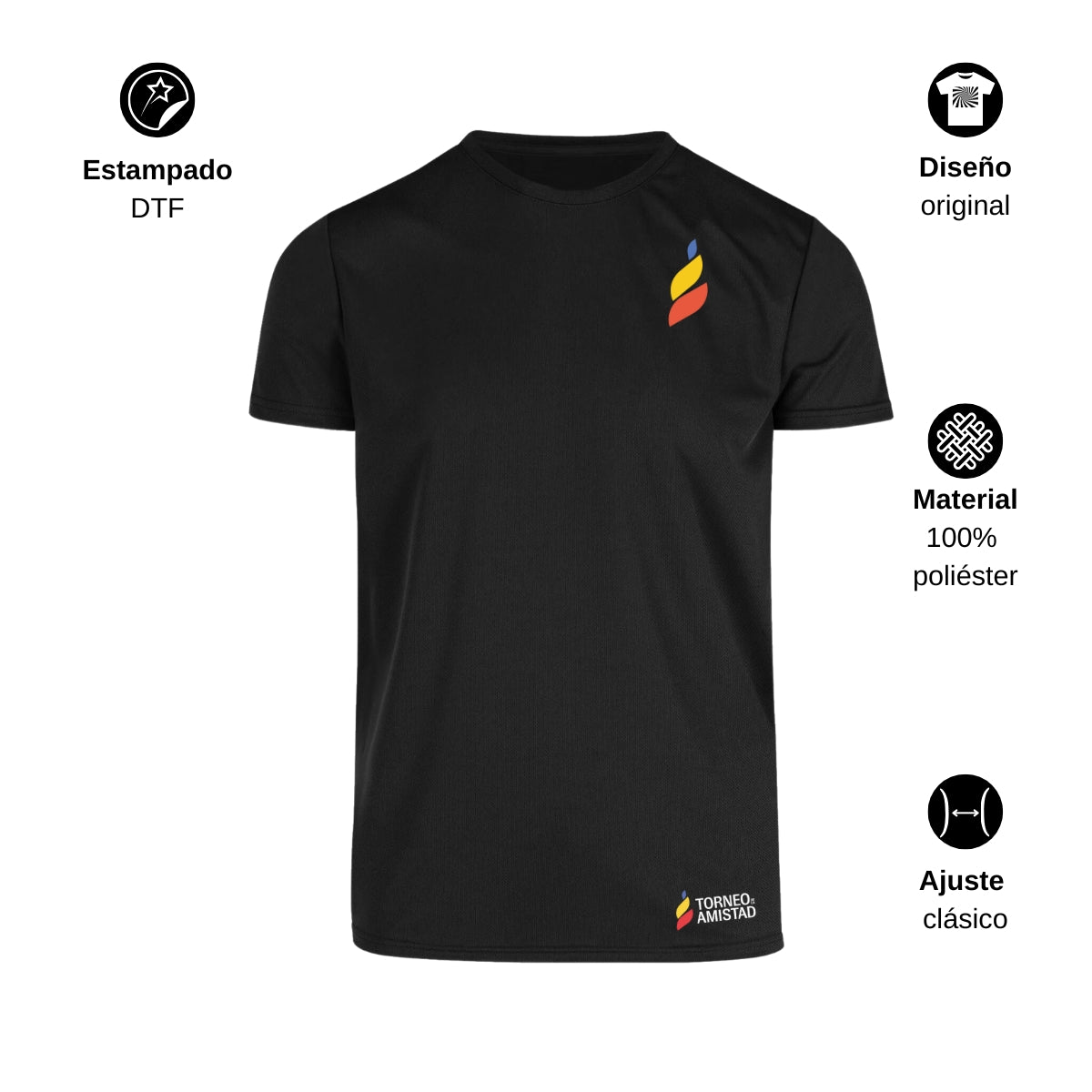 Playera Dry Fit Unisex Poliéster Torneo de la Amistad D5