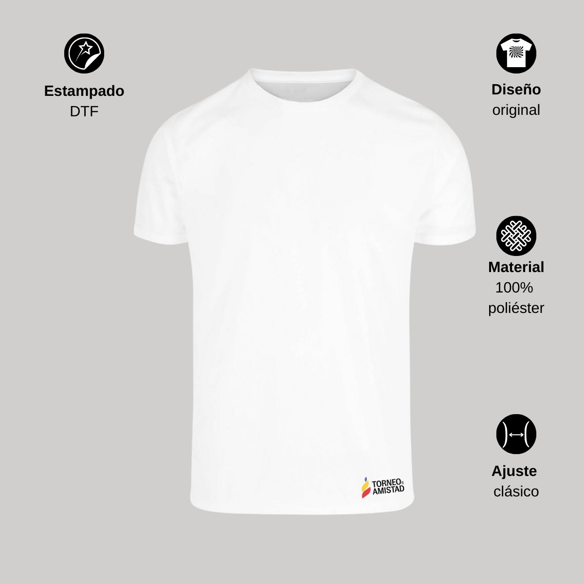 Playera Dry Fit Unisex Poliéster Torneo de la Amistad D2