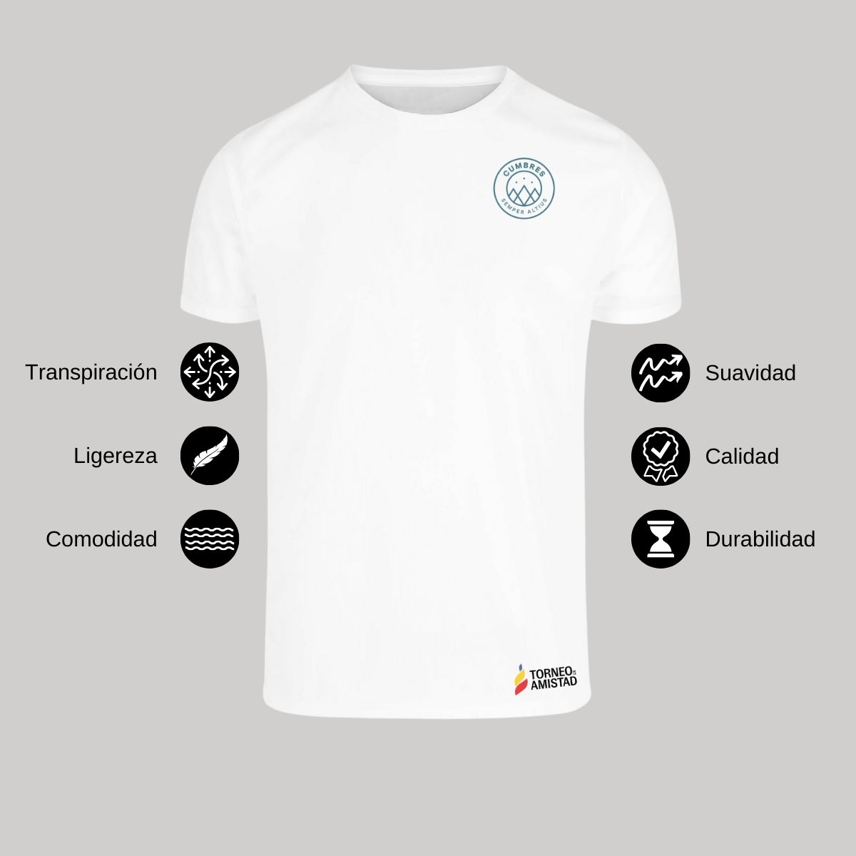 Playera Dry Fit Unisex Poliéster Torneo de la Amistad D2E Cumbres