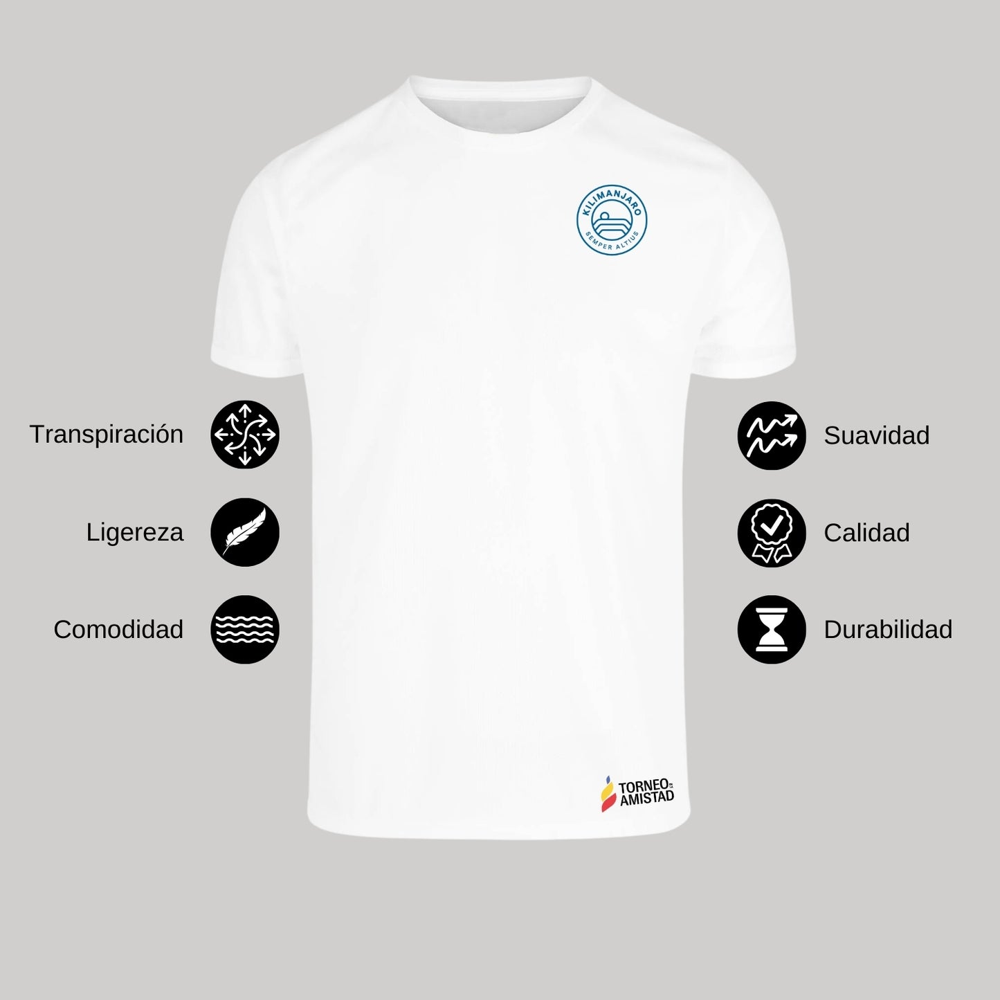 Playera Dry Fit Unisex Poliéster Torneo de la Amistad D2E Kilimanjaro