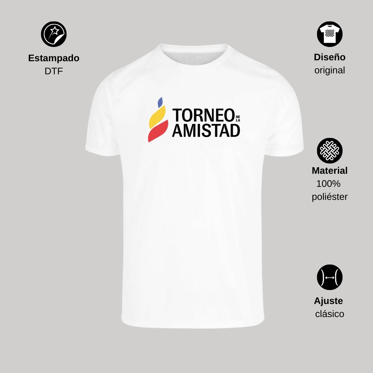 Playera Dry Fit Unisex Poliéster Torneo de la Amistad D3