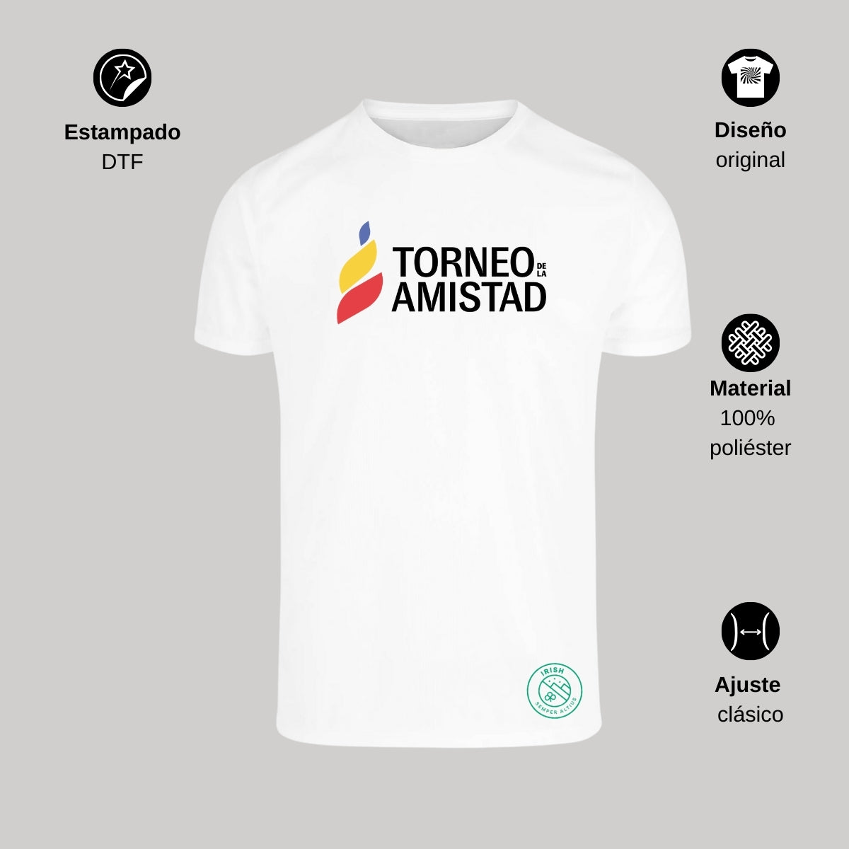 Playera Dry Fit Unisex Poliéster Torneo de la Amistad D3T Irish