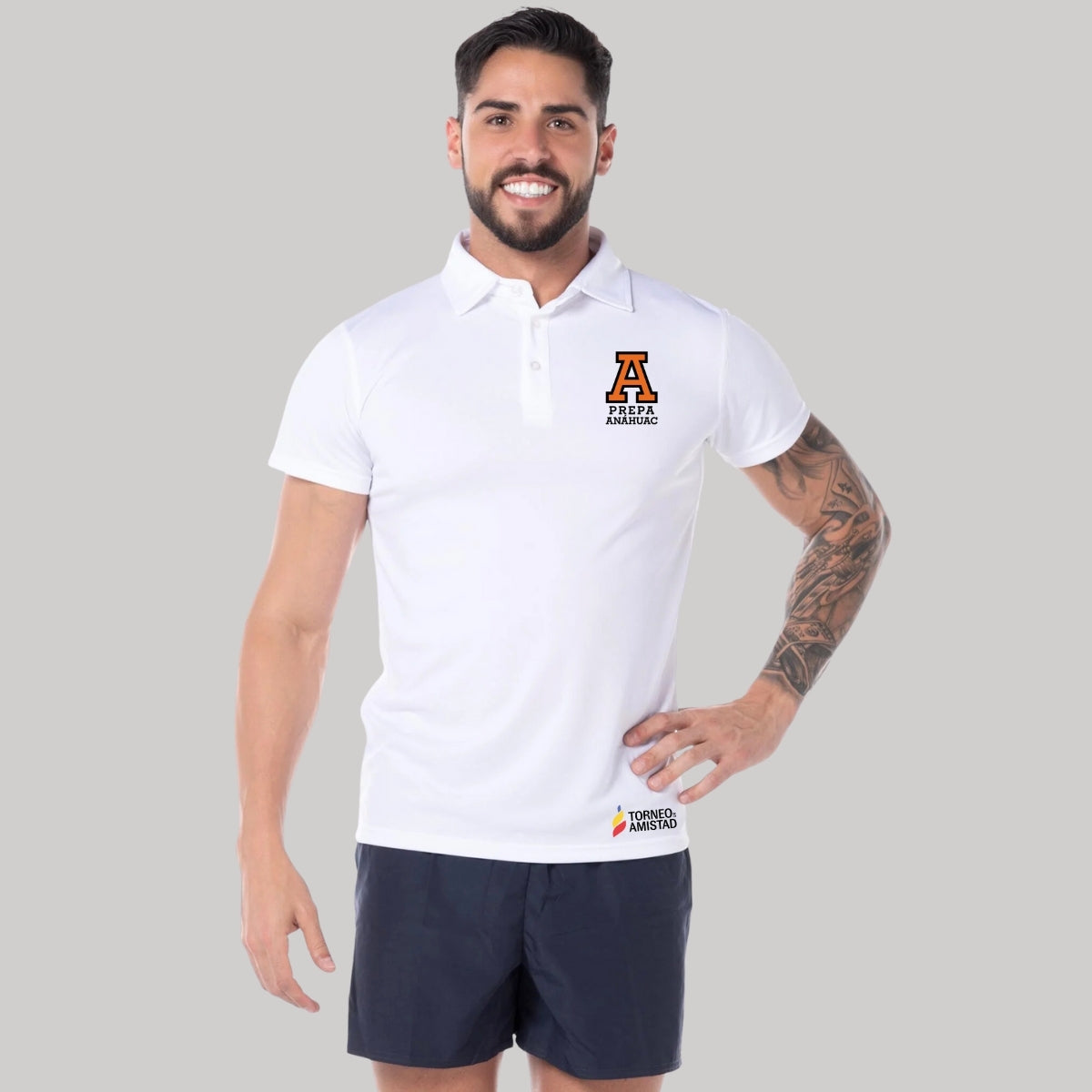 Playera Polo Dry Fit Unisex Poliéster Torneo de la Amistad D2E Prepa Anahuac