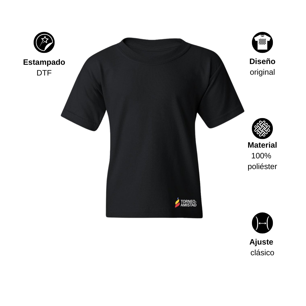Playera Dry Fit Infantil Poliéster Torneo de la Amistad D2