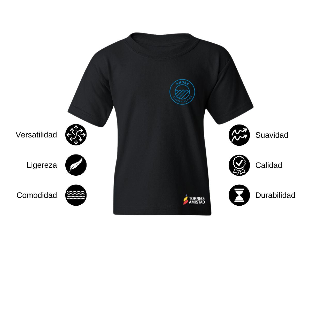 Playera Dry Fit Infantil Poliéster Torneo de la Amistad D2E Andes
