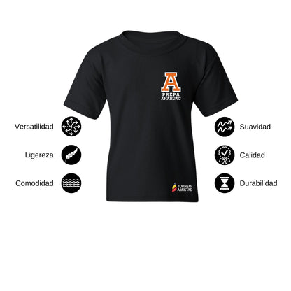 Playera Dry Fit Infantil Poliéster Torneo de la Amistad D2E Prepa Anahuac