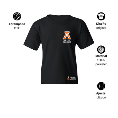 Playera Dry Fit Infantil Poliéster Torneo de la Amistad D2E Prepa Anahuac