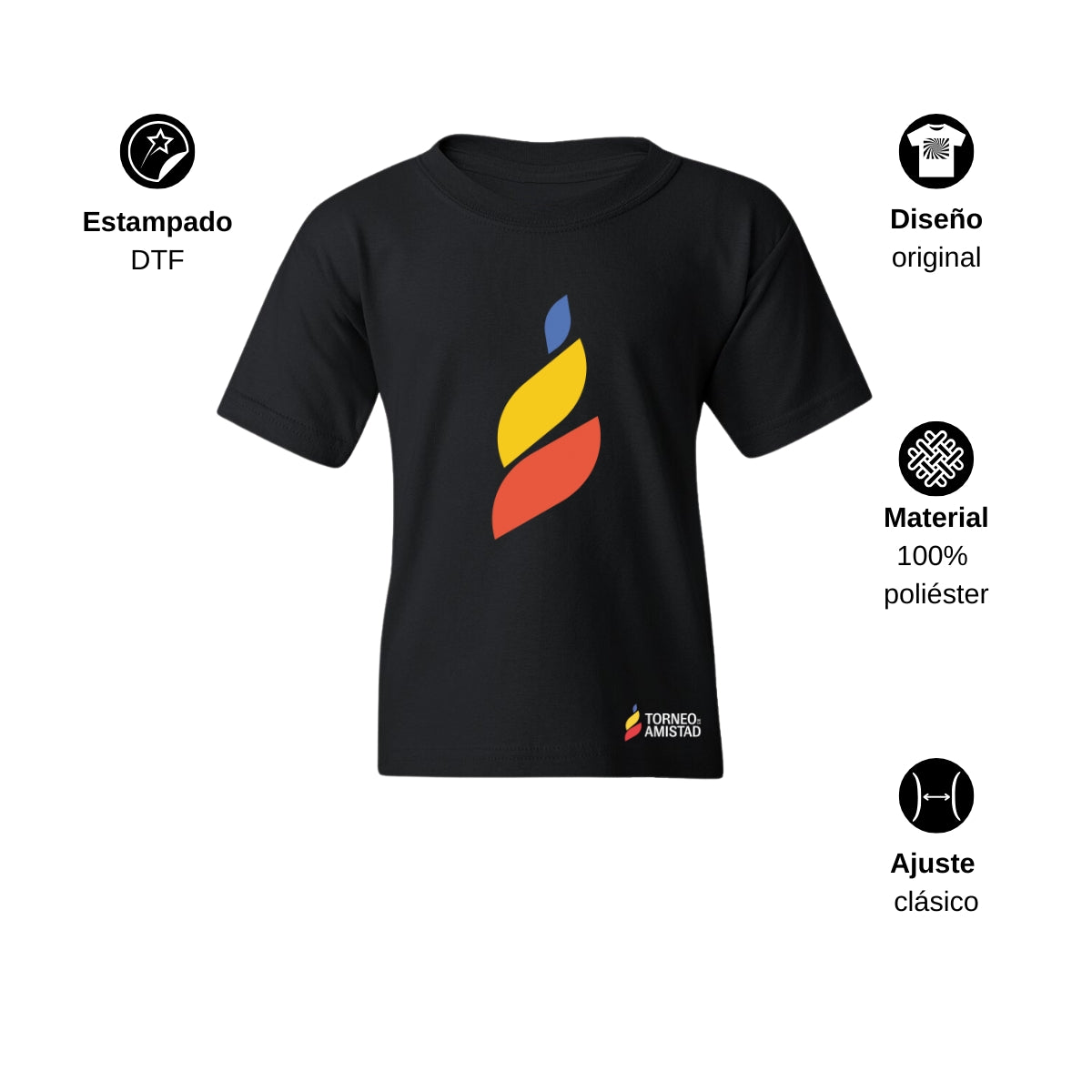 Playera Dry Fit Infantil Poliéster Torneo de la Amistad D4