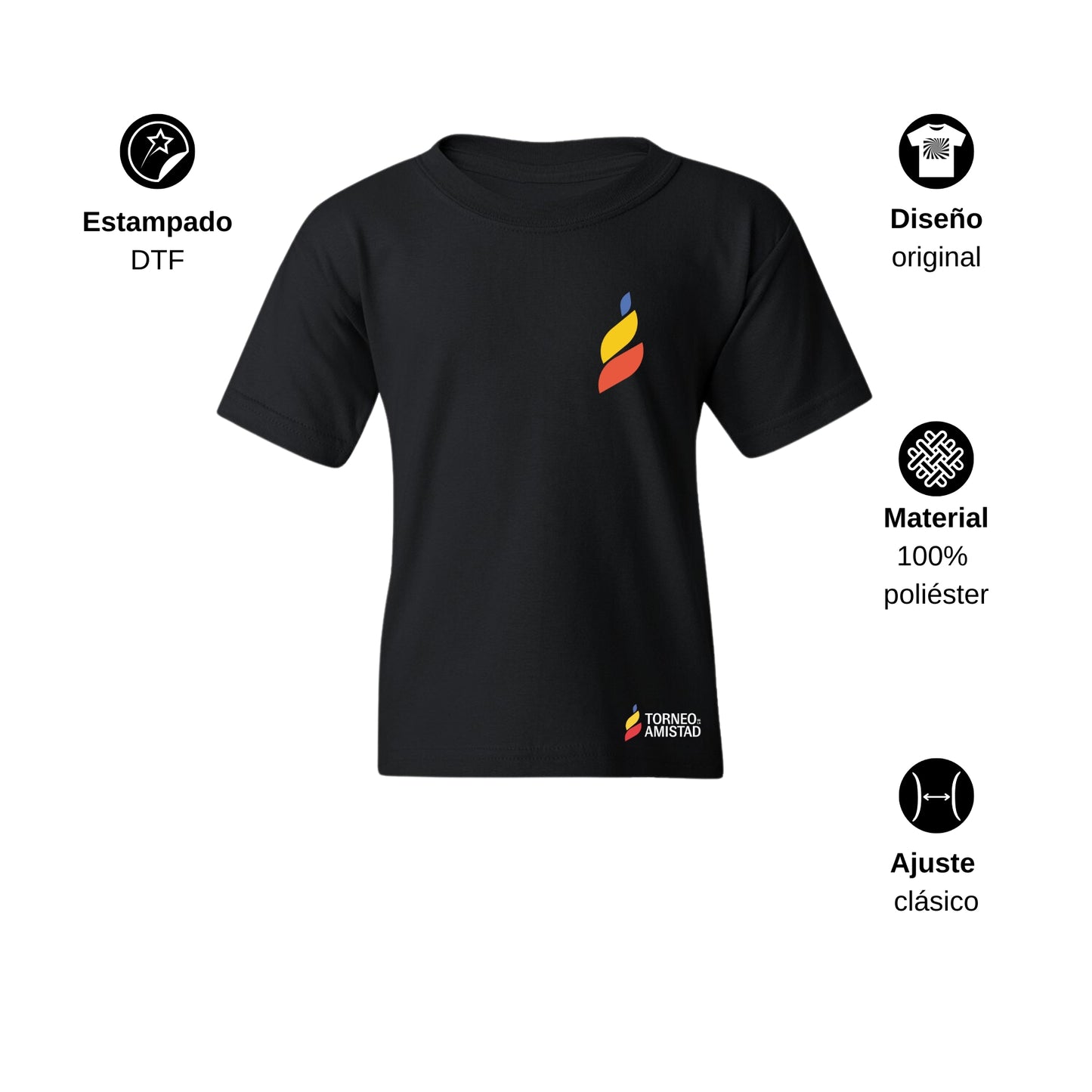 Playera Dry Fit Infantil Poliéster Torneo de la Amistad D5