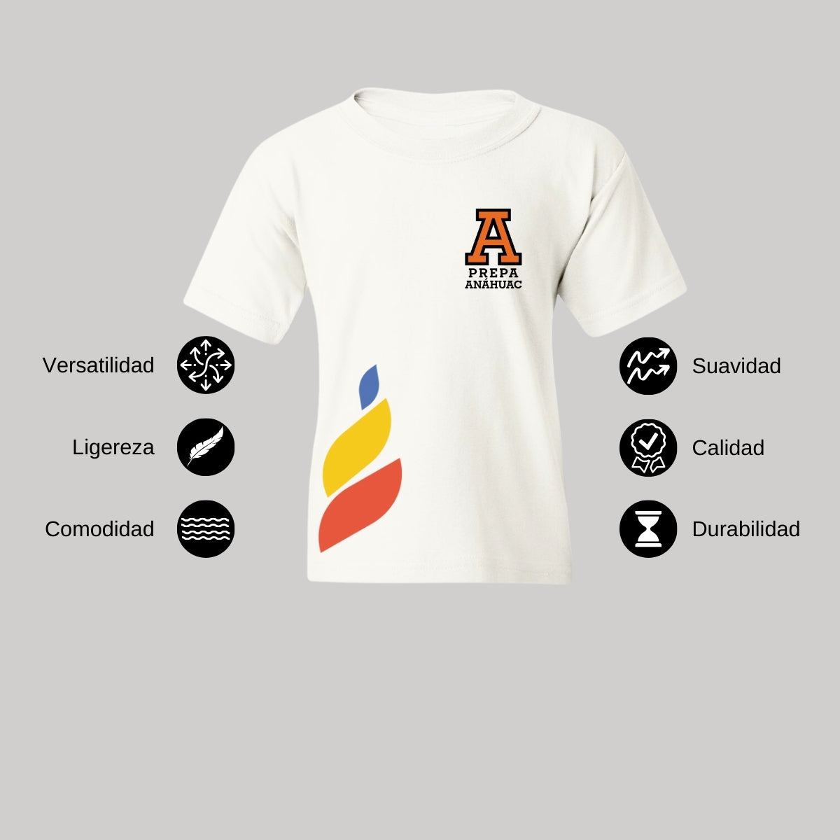 Playera Dry Fit Infantil Poliéster Torneo de la Amistad D1E Prepa Anahuac